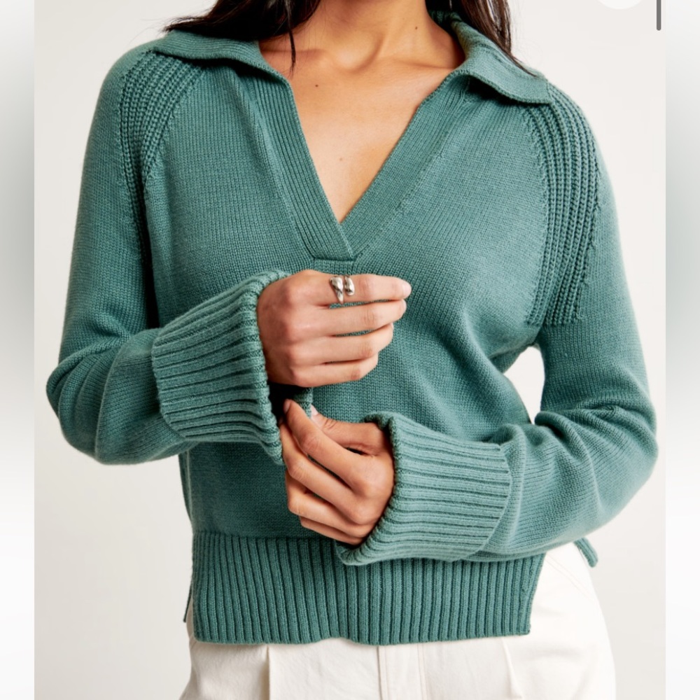 Abercrombie Notch-Neck Sweater